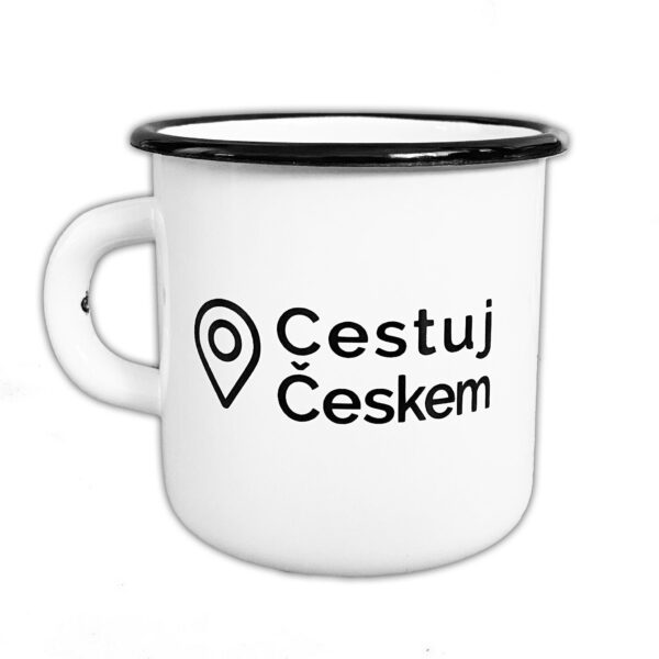 Smaltovaný plecháček Cestuj Českem